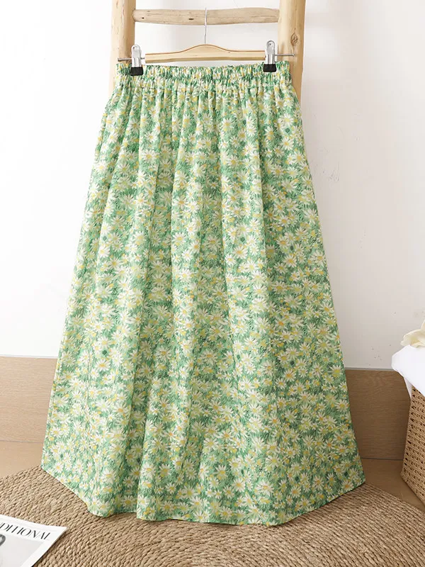 Casual Floral Print Loose A-Line Midi Skirt for Women Fashionable Commute Style plus Size Korean Style Summer Season
Casual Floral Print Loose A-Line Midi Skirt for Women Fashionable Commute Style plus Size Korean Style Summer Season