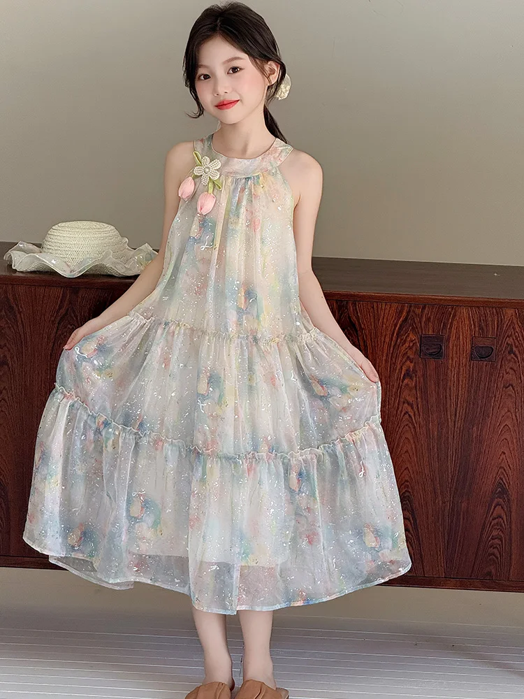 Летнее платье Princ Sle с цветочным принтом для девочек, детская одежда, пляжная юбка для больших детей, дышащая мягкая ткань
Летнее платье Princ Sle с цветочным принтом для девочек, детская одежда, пляжная юбка для больших детей, дышащая мягкая ткань