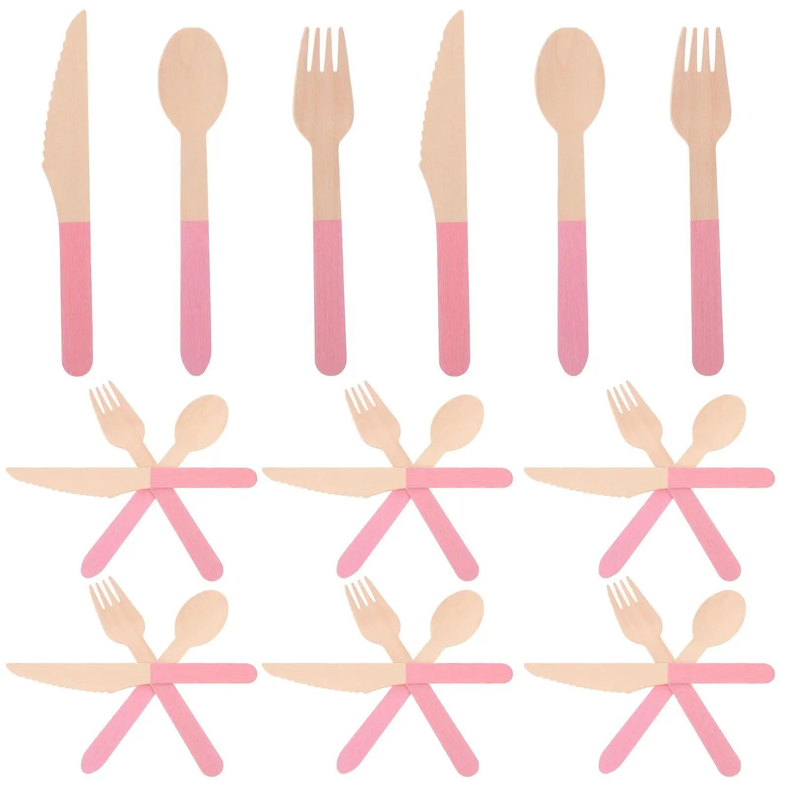 24Pcs Disposable Wooden Cutlery Set for Parties BBQ Picnic Wedding Birthday Safe Use Premium Wood Kitchen Bar Supplies
24Pcs Disposable Wooden Cutlery Set for Parties BBQ Picnic Wedding Birthday Safe Use Premium Wood Kitchen Bar Supplies