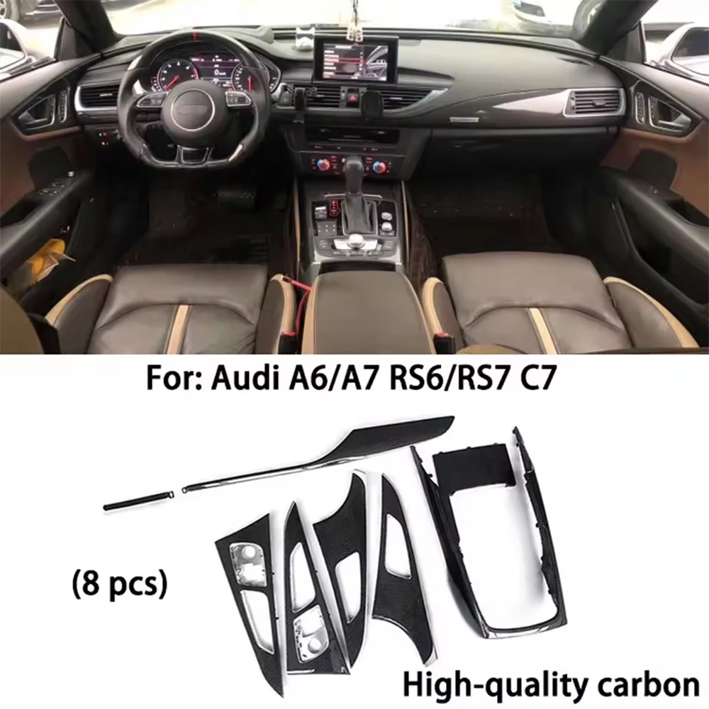 Carbon Fiber Center Console Interior Panel 8 Piece Set for Audi A6 avant allroad C7 2012-2018 Interior Upgrade Carbon Fiber
Carbon Fiber Center Console Interior Panel 8 Piece Set for Audi A6 avant allroad C7 2012-2018 Interior Upgrade Carbon Fiber