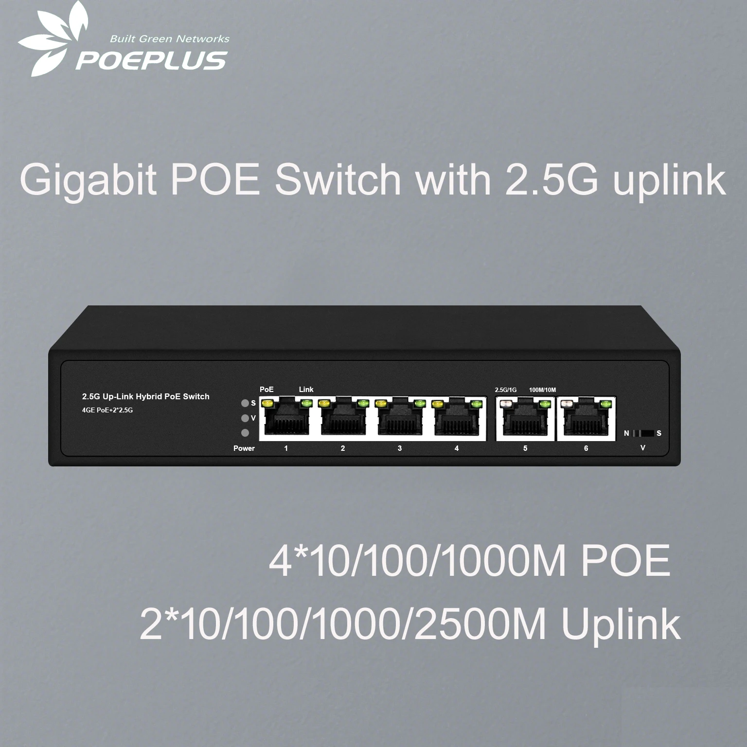 uplink 2,5Gbe, 4 порта, 10/100/1000 Мбит/с, POE-переключатель, максимальный выход 90 Вт, совместимость с 8-2,3bt
uplink 2,5Gbe, 4 порта, 10/100/1000 Мбит/с, POE-переключатель, максимальный выход 90 Вт, совместимость с 8-2,3bt