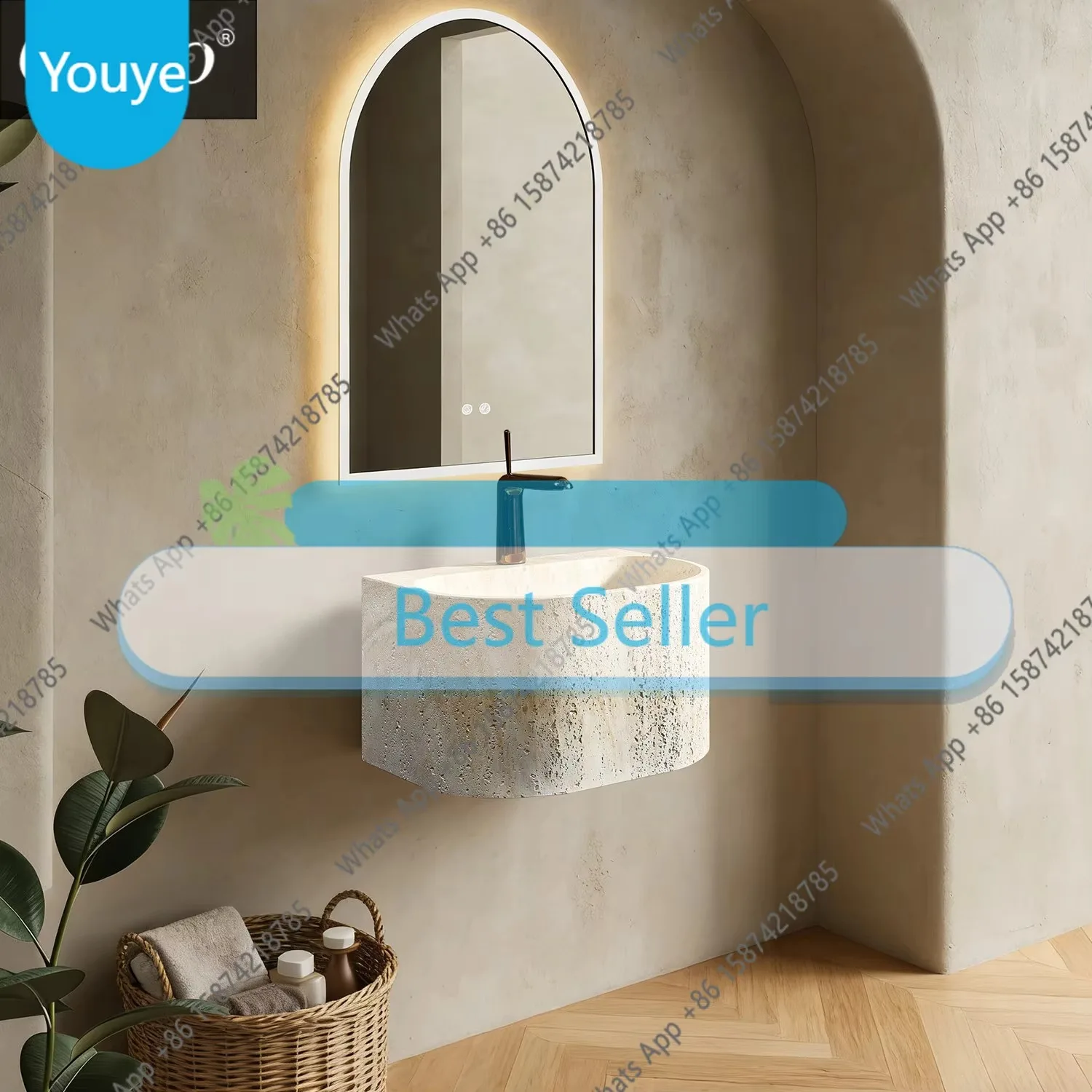 N64 Wabi Sand Medieval Natural Travertine Wall-mounted Washbasin Advanced Designer Art Suspended Wall-mounted Washbasin
N64 Wabi Sand Medieval Natural Travertine Wall-mounted Washbasin Advanced Designer Art Suspended Wall-mounted Washbasin