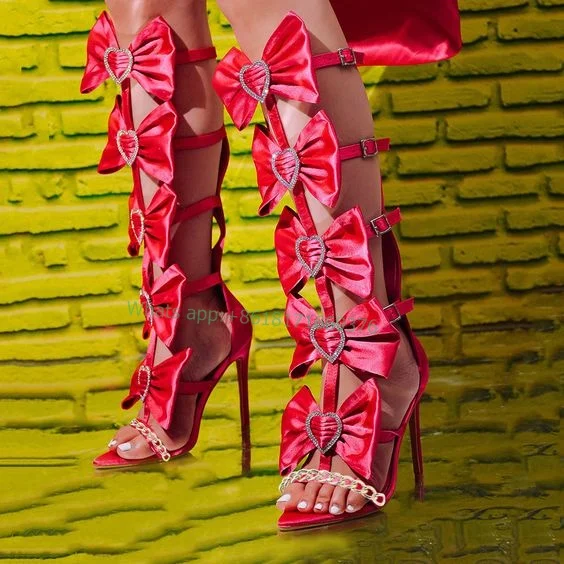 Sexy Buckle Stiletto High Heel Hollow Sandals Women Open Toe Mid-calf Bowtie Cute Sandals 2023 Dress Lady Shoes Crystal Zip
Sexy Buckle Stiletto High Heel Hollow Sandals Women Open Toe Mid-calf Bowtie Cute Sandals 2023 Dress Lady Shoes Crystal Zip
