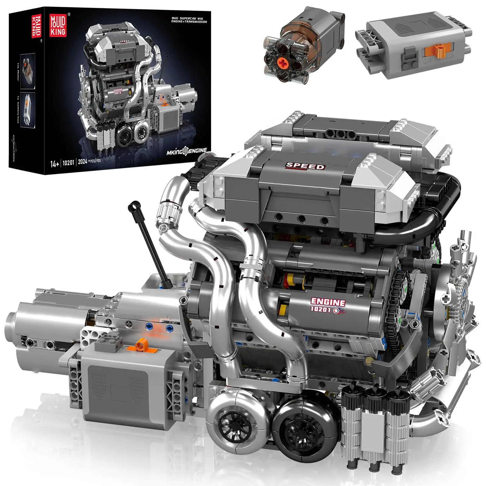 Mold King 10201 MOC W16 Наборы строительных блоков с двигателем горения, 2024 шт., STEM, образовательная модель двигателя, игрушки, подарки для детей и взрослых
Mold King 10201 MOC W16 Наборы строительных блоков с двигателем горения, 2024 шт., STEM, образовательная модель двигателя, игрушки, подарки для детей и взрослых