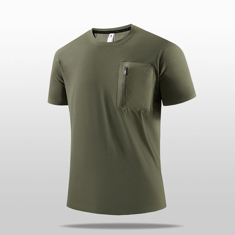 Summer new men's short sleeved dry sports round neck T-shirt - sports running gym exercise quick drying T-shirt
Summer new men's short sleeved dry sports round neck T-shirt - sports running gym exercise quick drying T-shirt