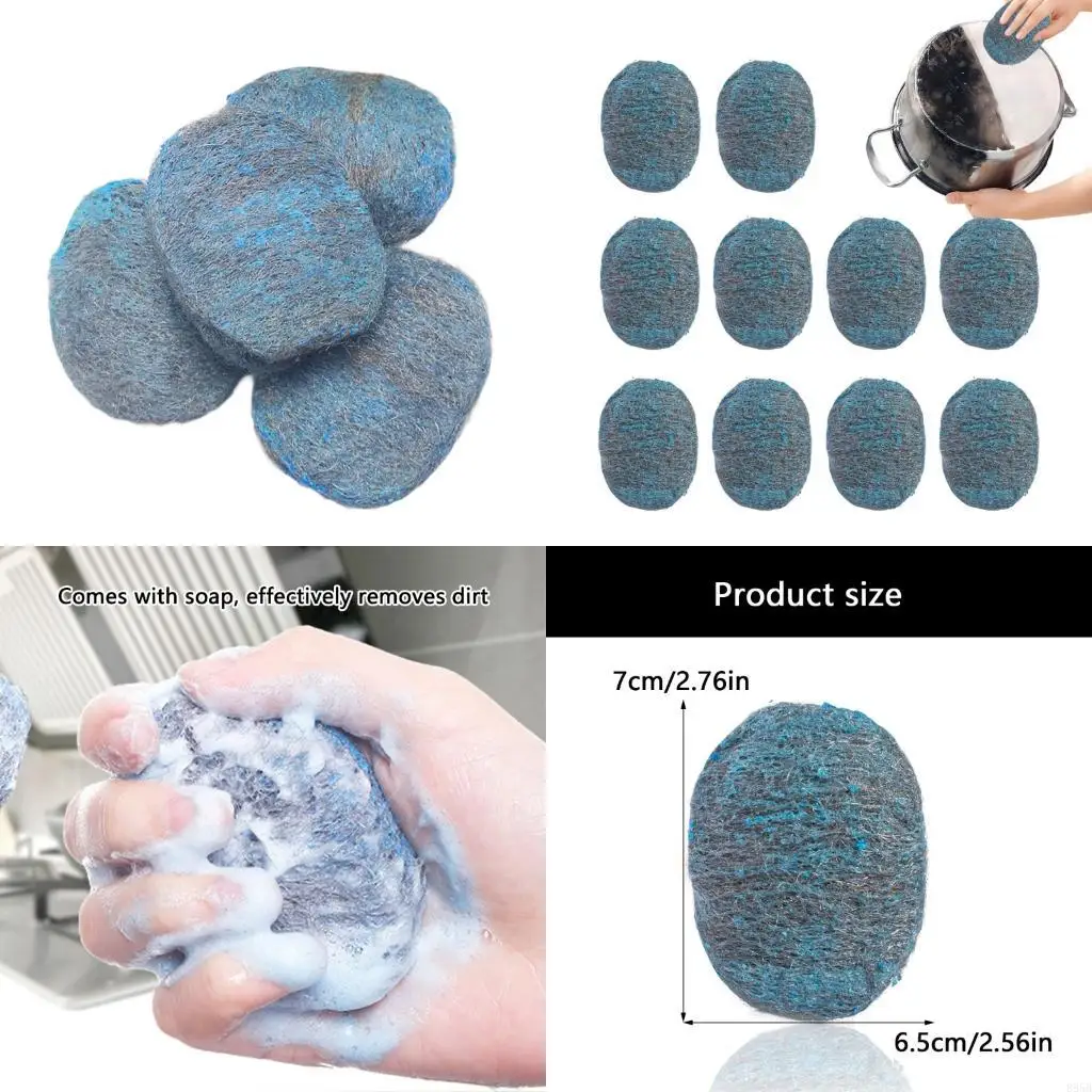 Pack of 10 Scrubber Metal Cleaning Steel Wool for Kitchen Utensils Outdoor Care B95B 
Pack of 10 Scrubber Metal Cleaning Steel Wool for Kitchen Utensils Outdoor Care B95B