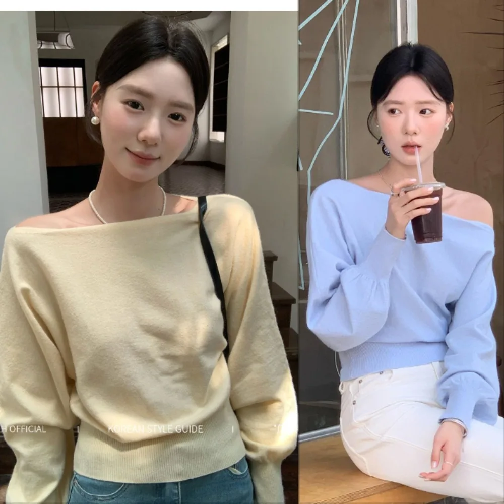 Модный вязаный пуловер, женский свитер, весна-осень-зима, топы с открытыми плечами и длинными рукавами
Модный вязаный пуловер, женский свитер, весна-осень-зима, топы с открытыми плечами и длинными рукавами