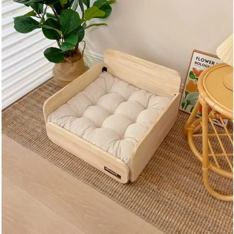 Solid Wood Pet Bed for Cats & Dogs Elevated Dog Sofa with Cushion Ground Moisture-proof Teddy Bed All-Season Universal Pet House
Solid Wood Pet Bed for Cats & Dogs Elevated Dog Sofa with Cushion Ground Moisture-proof Teddy Bed All-Season Universal Pet House