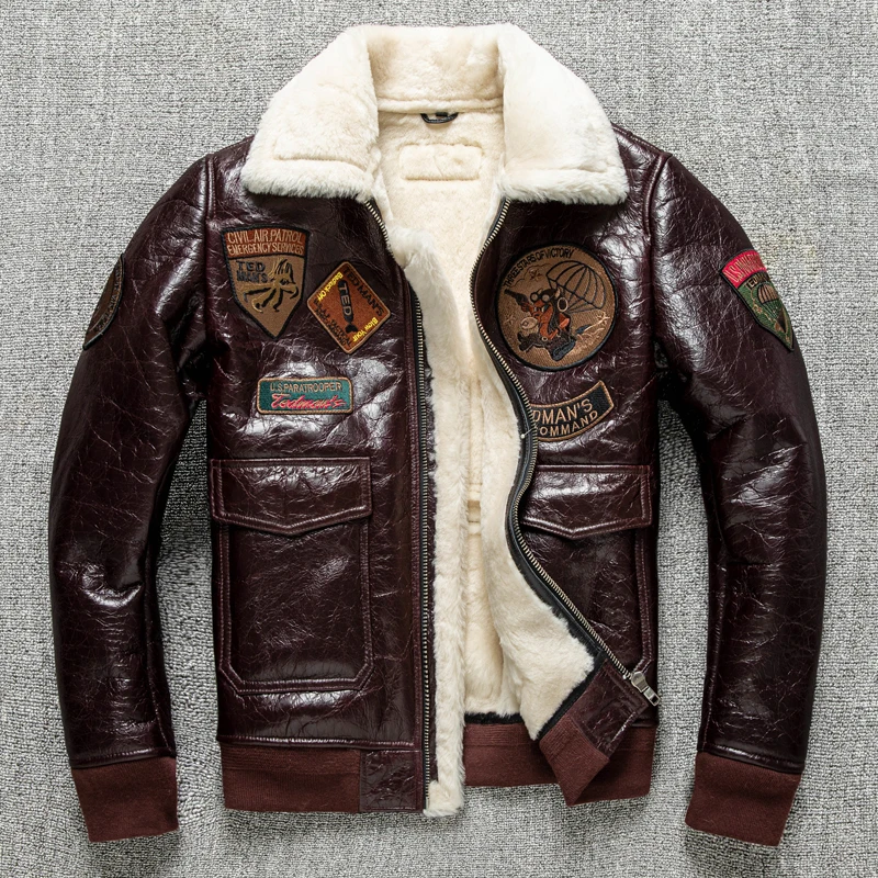 New Winter Thickened Lamb Fur Leather Leather men's Flight Suit Leather Jacket Winter Large Size Thickened Coat
New Winter Thickened Lamb Fur Leather Leather men's Flight Suit Leather Jacket Winter Large Size Thickened Coat