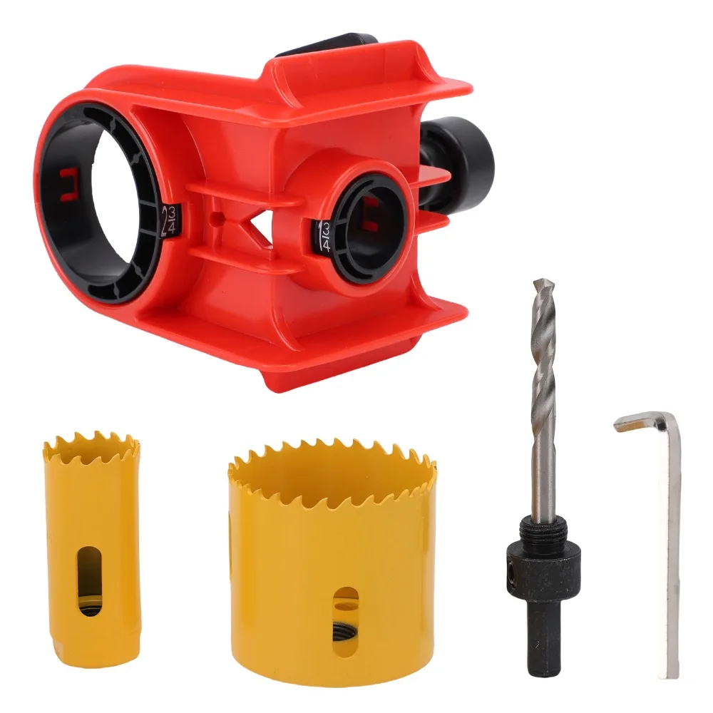 Adjustable Template Door Lock Installation Kit HSS Hole Saws Includes Arbor Adjustable Guide Template Red Color
Adjustable Template Door Lock Installation Kit HSS Hole Saws Includes Arbor Adjustable Guide Template Red Color