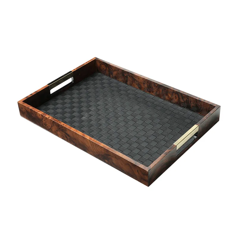 Italian light luxury wood grain Haige leather grain tray sales office hotel living room coffee table desktop creative decoration
Italian light luxury wood grain Haige leather grain tray sales office hotel living room coffee table desktop creative decoration