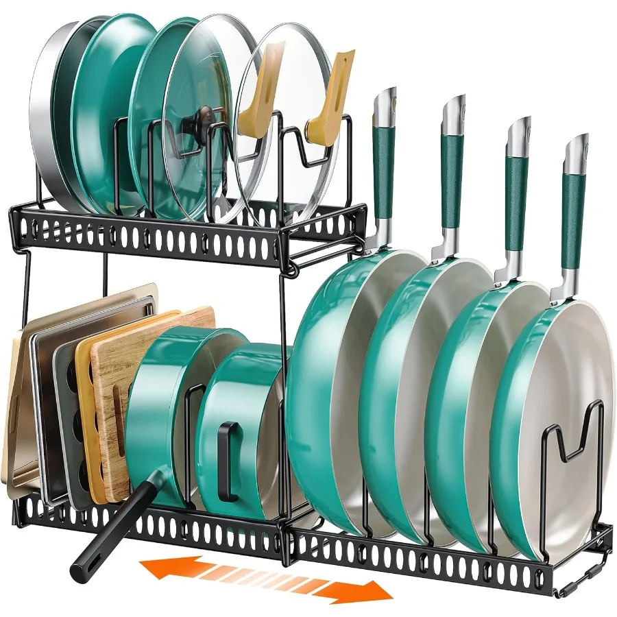 Pots and Pans Organizer Under Cabinet 14 Adjustable Divider Pot Lid Rack Organizer 3Pack Kitchen Storage Pan Holder Organizer I
Pots and Pans Organizer Under Cabinet 14 Adjustable Divider Pot Lid Rack Organizer 3Pack Kitchen Storage Pan Holder Organizer I