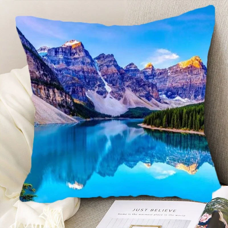 "Nature's Wonders Throw Pillow Covers - Mountain, Waterfall & Sunset Scenic Cushion Cases"
"Nature's Wonders Throw Pillow Covers - Mountain, Waterfall & Sunset Scenic Cushion Cases"