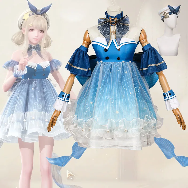 Infinity Nikki Cosplay Costume Blue Nikki Dress Hat Outfit Lolita Dress Halloween Party Carnival Role Play Uniform for Women
Infinity Nikki Cosplay Costume Blue Nikki Dress Hat Outfit Lolita Dress Halloween Party Carnival Role Play Uniform for Women