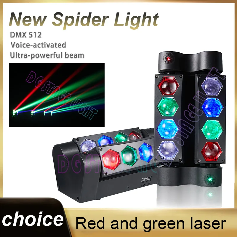 1/2 шт. восемь глаз паук свет DMX512 с красным и зеленым лазером дискотека RGBW окружающий движущийся луч KTV лампы встряхивающий луч света
1/2 шт. восемь глаз паук свет DMX512 с красным и зеленым лазером дискотека RGBW окружающий движущийся луч KTV лампы встряхивающий луч света