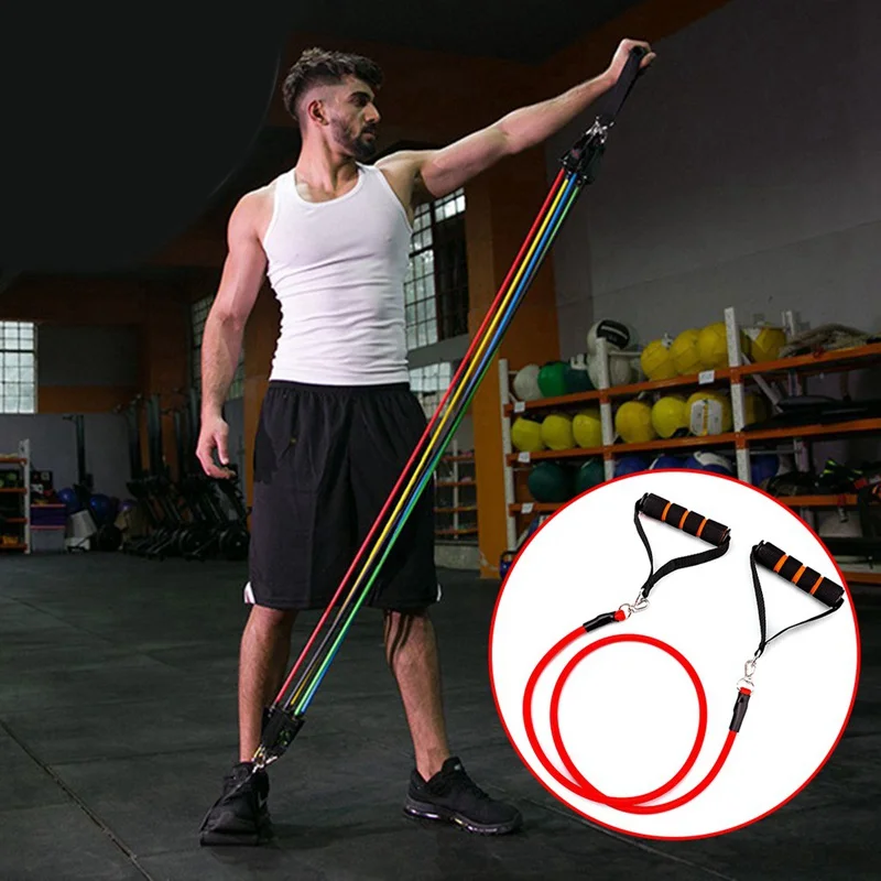 11pc/set Fitness Tensioner Suit Resistance Bands Pull Rope Elastic Band Workout Strength Training Belts Muscle Training Belt
11pc/set Fitness Tensioner Suit Resistance Bands Pull Rope Elastic Band Workout Strength Training Belts Muscle Training Belt