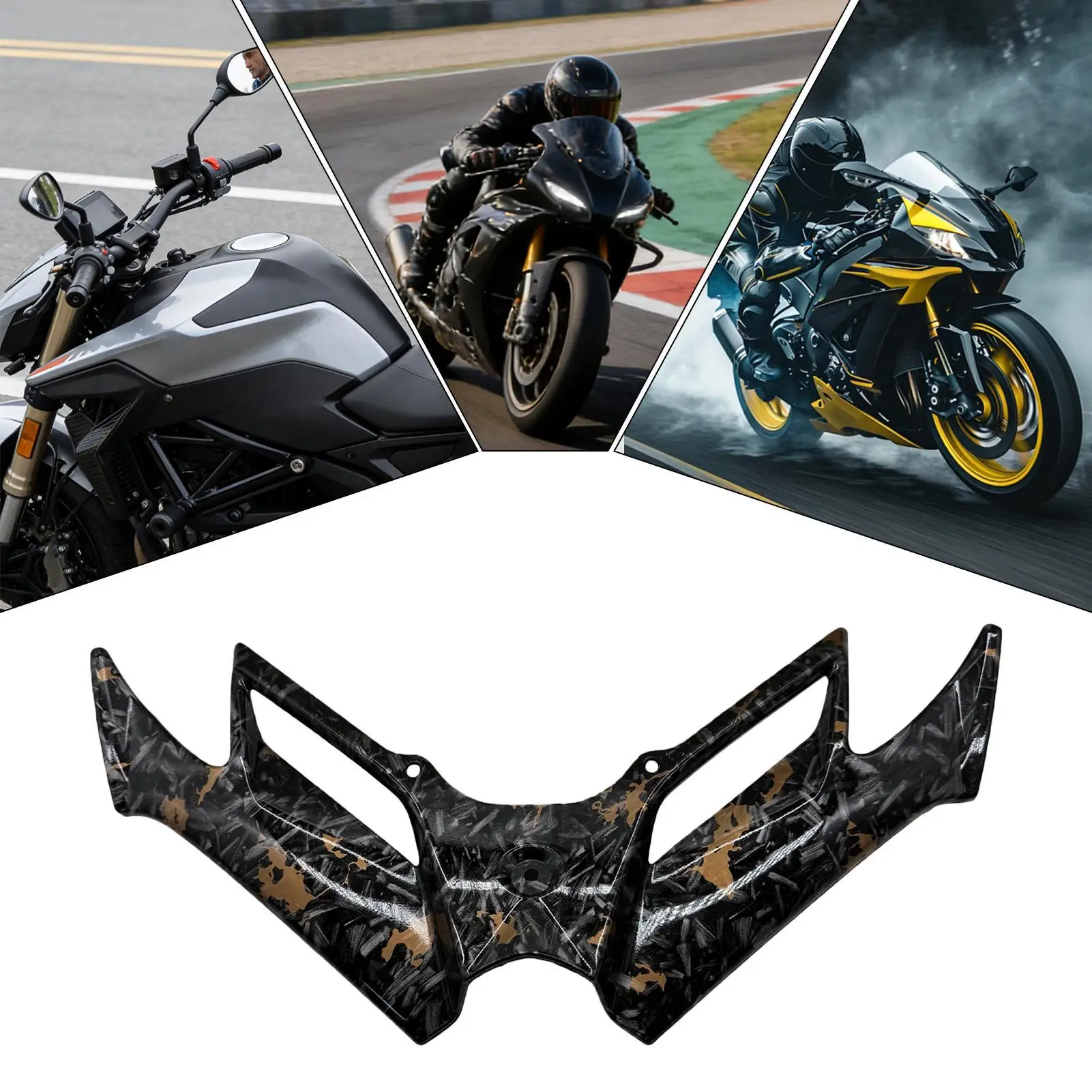 Motorcycle Front Fairing Wing Extensions Universal Fit Aerodynamic Winglets Air Deflectors for Street Motorbike Body Protection
Motorcycle Front Fairing Wing Extensions Universal Fit Aerodynamic Winglets Air Deflectors for Street Motorbike Body Protection