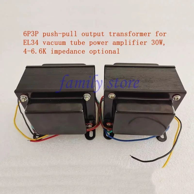 6P3P EL34 vacuum tube power amplifier transformer, 30W 4-6.6K push-pull output transformer, amplifier DIY or repair
6P3P EL34 vacuum tube power amplifier transformer, 30W 4-6.6K push-pull output transformer, amplifier DIY or repair