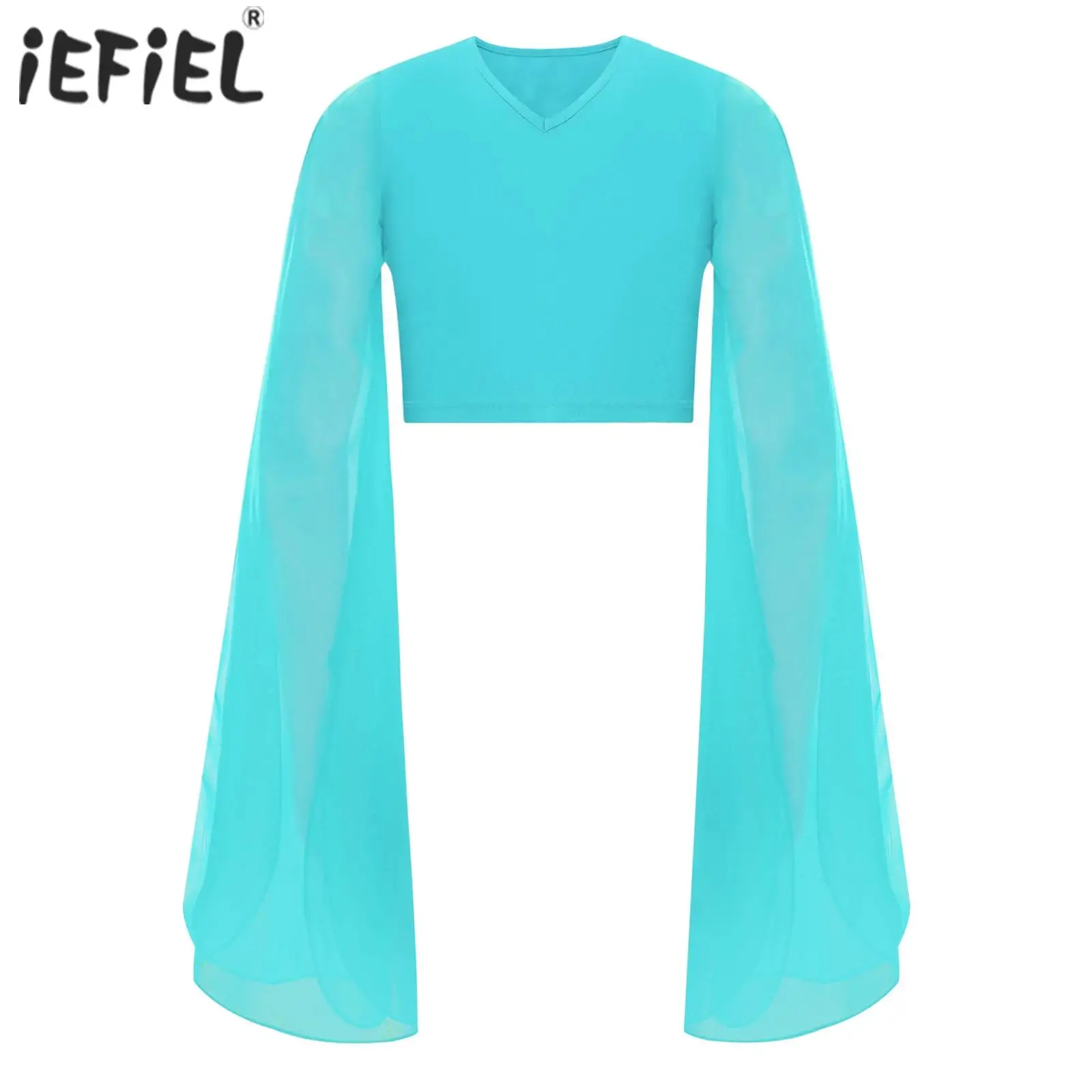 Kids Girls Elegant Classical Ballet Modern Dance Tops V Neck Split Flared Sleeves Crop Top Dance Practice Performance Costume
Kids Girls Elegant Classical Ballet Modern Dance Tops V Neck Split Flared Sleeves Crop Top Dance Practice Performance Costume