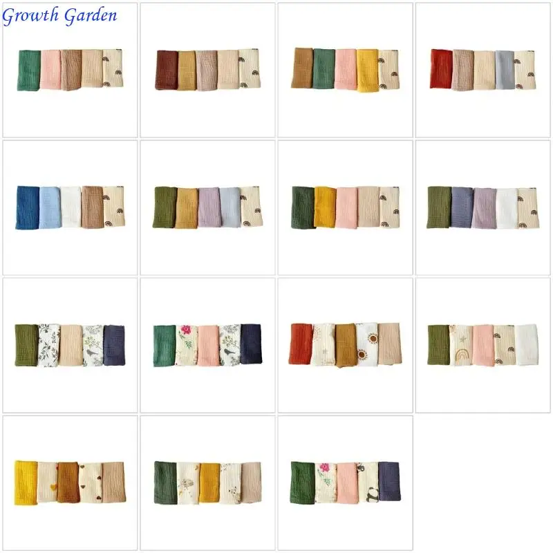 5-Piece Set Solid/Cartoon Patterned Baby Washcloths Cotton Bath Towel for Newborns 25cmx25cm Square Face Towel E65D
5-Piece Set Solid/Cartoon Patterned Baby Washcloths Cotton Bath Towel for Newborns 25cmx25cm Square Face Towel E65D