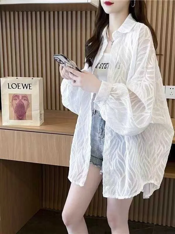 Women's Long Sleeve Sun Protection Shirt Loose Thin Breathable Summer 2024 New plus Size Open Cardigan Outerwear Top
Women's Long Sleeve Sun Protection Shirt Loose Thin Breathable Summer 2024 New plus Size Open Cardigan Outerwear Top