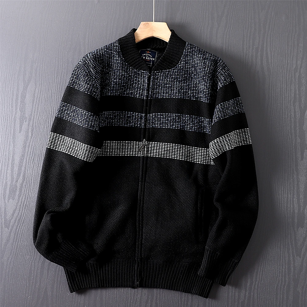 Thiened Fce Zipper Closure Casual Knitted Cardigan Men's Winter Warm Stand Collar Sweater Outerwear Leisure Knitwear
Thiened Fce Zipper Closure Casual Knitted Cardigan Men's Winter Warm Stand Collar Sweater Outerwear Leisure Knitwear