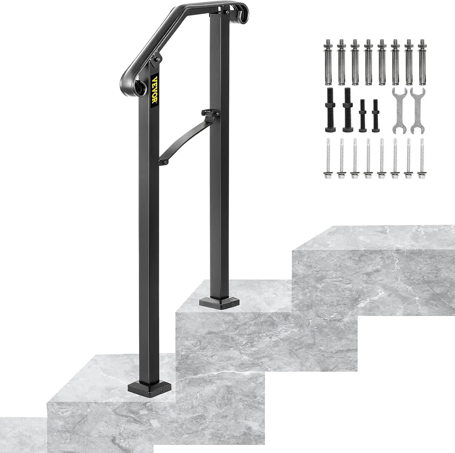 Handrails for Outdoor Steps, Fit 1 or 2 Steps Outdoor Stair Railing, Arch#1 Wrought Iron Handrail, Flexible Porch Railing
Handrails for Outdoor Steps, Fit 1 or 2 Steps Outdoor Stair Railing, Arch#1 Wrought Iron Handrail, Flexible Porch Railing