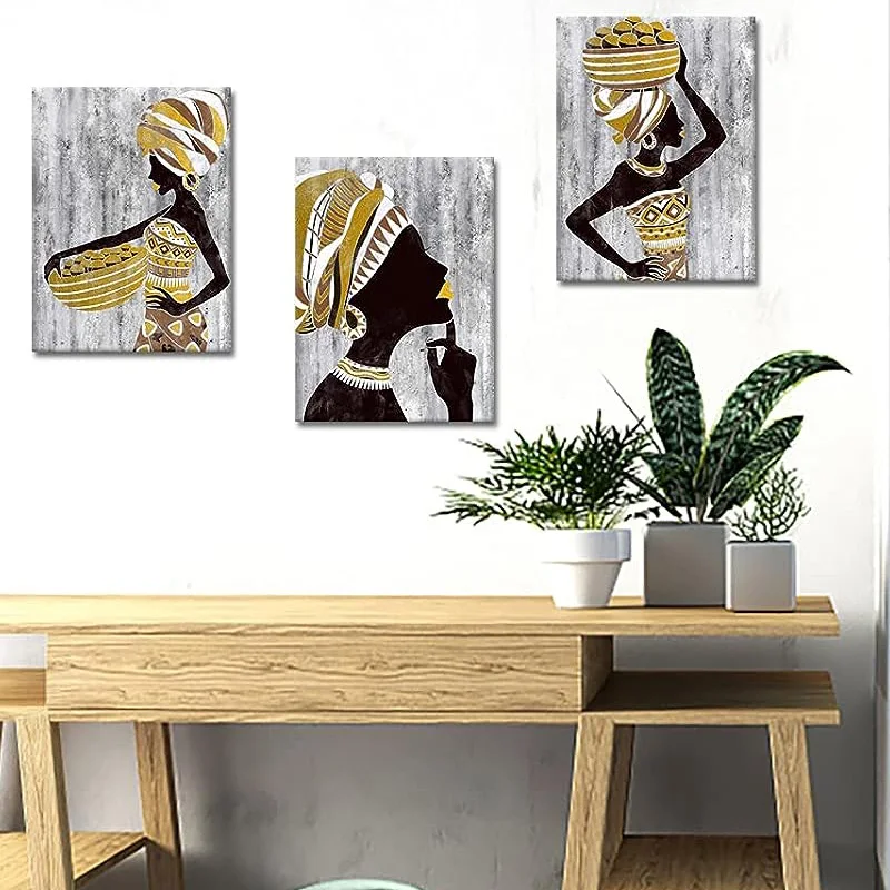 Set of 3 Vintage African Black Girl Painting Ethnic Style Poster Wall Art Tribal Canvas Print Picture Home Living Room Decor
Set of 3 Vintage African Black Girl Painting Ethnic Style Poster Wall Art Tribal Canvas Print Picture Home Living Room Decor