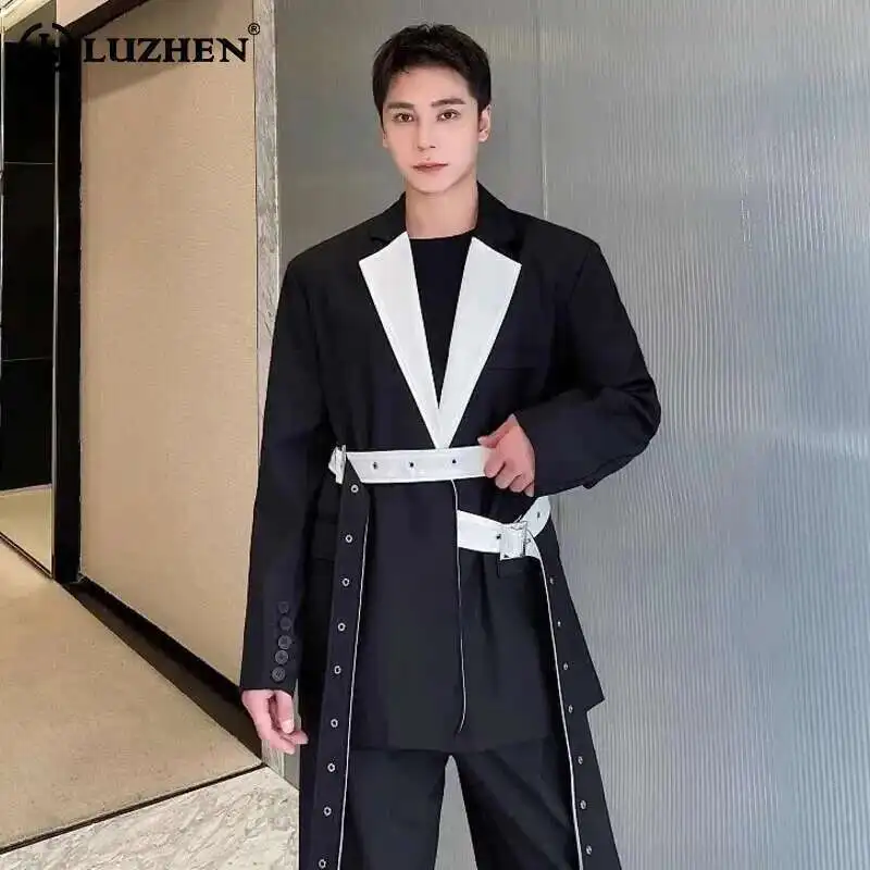 LUZHEN Contrast 2025 Design New Splicing Trendy Color Belt Decorate Elegant Casual Blazer Jacket Men's High Street Coat LZ9143
LUZHEN Contrast 2025 Design New Splicing Trendy Color Belt Decorate Elegant Casual Blazer Jacket Men's High Street Coat LZ9143