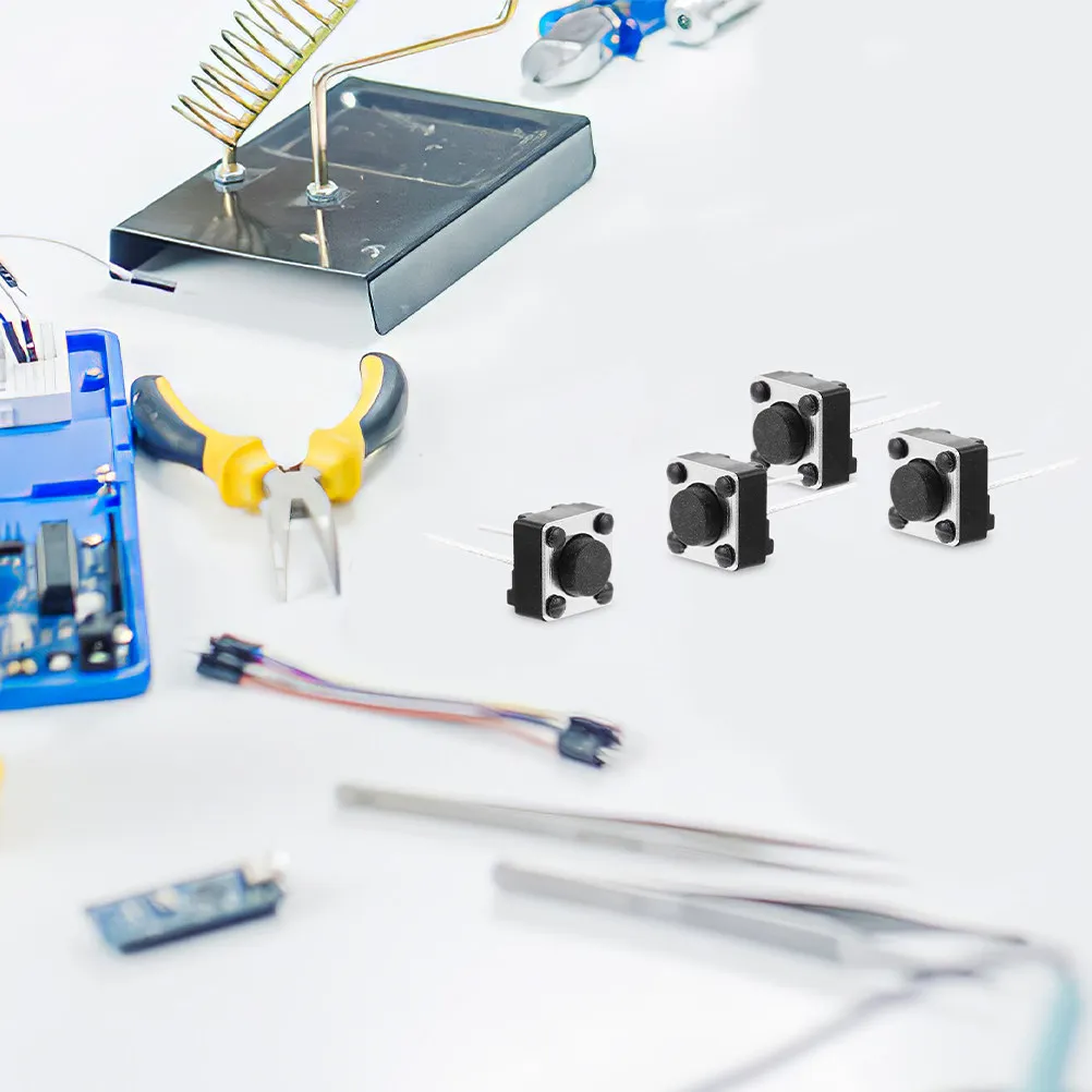 100 шт. тактильных кнопочных микропереключателей с мгновенным срабатыванием, легким нажатием, вертикальной установкой, сменные кнопки для печатных плат и макетных плат
100 шт. тактильных кнопочных микропереключателей с мгновенным срабатыванием, легким нажатием, вертикальной установкой, сменные кнопки для печатных плат и макетных плат