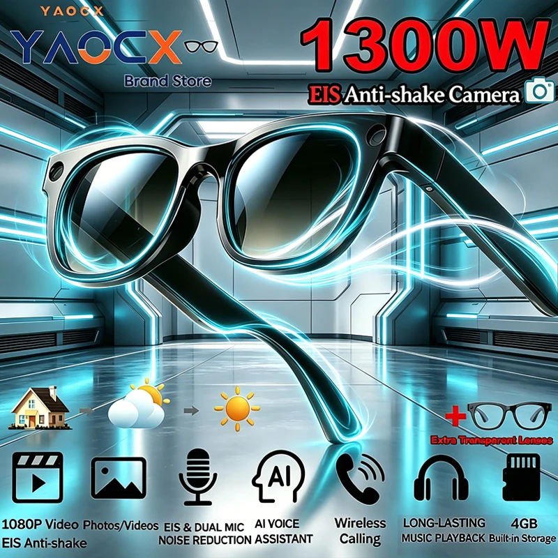 2026New 13MP HD Camera Smart AI Glasses Al Recognition AI Smart Translation 1080P HD Video Recording Wireless Call Smart Glasses
2026New 13MP HD Camera Smart AI Glasses Al Recognition AI Smart Translation 1080P HD Video Recording Wireless Call Smart Glasses