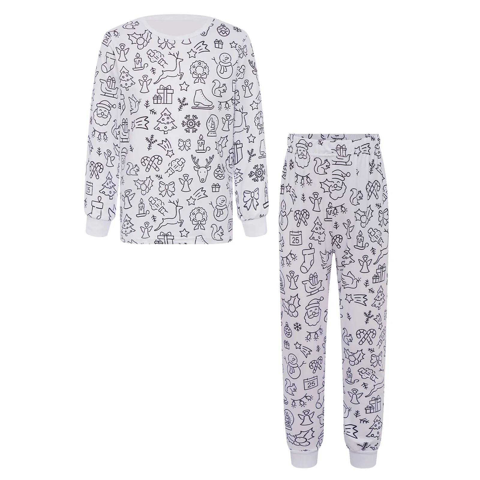 Kids Girls Boys Pajamas Set Funny DIY Hand Painted Round Neck Long Sleeve Shirts Top with Pants Homewear Loungewear Sleepwear
Kids Girls Boys Pajamas Set Funny DIY Hand Painted Round Neck Long Sleeve Shirts Top with Pants Homewear Loungewear Sleepwear