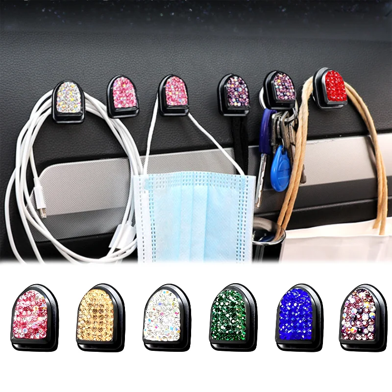 Rhinestone Crystal Hooks Portable Car Hanging Bag Holder Home Ornaments Decor Creative Mini Bling Hook Auto Interior Accessories
Rhinestone Crystal Hooks Portable Car Hanging Bag Holder Home Ornaments Decor Creative Mini Bling Hook Auto Interior Accessories