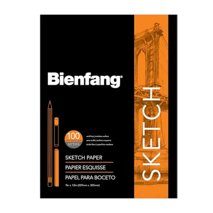 Bienfang Sketch Paper 100-Sheet Pack, 9 x 12
Bienfang Sketch Paper 100-Sheet Pack, 9 x 12