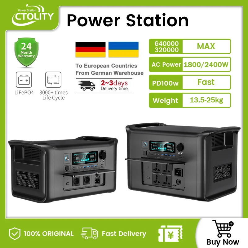 Ukraine Stock Power Stations 1000W 2000W 2400W Portable Power Station Lifepo4 Battery 220V AC Електростанції За
Ukraine Stock Power Stations 1000W 2000W 2400W Portable Power Station Lifepo4 Battery 220V AC Електростанції За