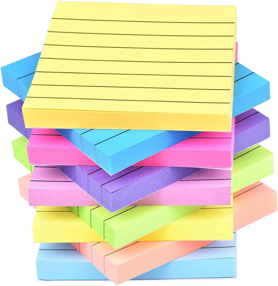 9 Pack Lined Sticky Notes 3x3 in Bright Colors Self-Stick Note Pads for School Office Meeting
9 Pack Lined Sticky Notes 3x3 in Bright Colors Self-Stick Note Pads for School Office Meeting