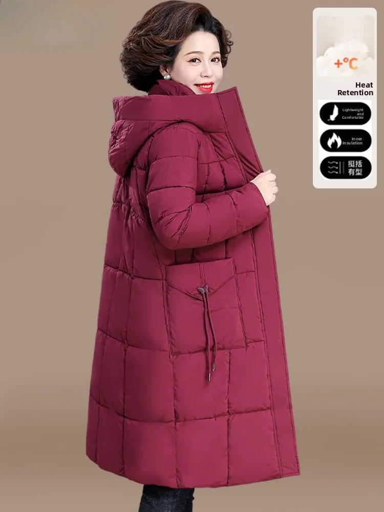 Knee-Length down Cotton Jaet for Middle-Aged Women Autumn Winter Outerwear Faionable Thiened Long Coat Zipper Closure
Knee-Length down Cotton Jaet for Middle-Aged Women Autumn Winter Outerwear Faionable Thiened Long Coat Zipper Closure