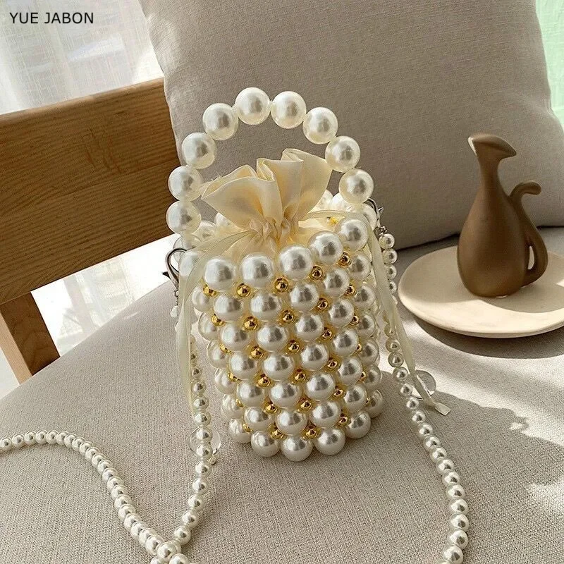 Fashion Female Handmade Pearl Shoulder Tote Bag Trending Black Pearl Bucket Stone Purse Woman's Wedding Evening Handbag Purse
Fashion Female Handmade Pearl Shoulder Tote Bag Trending Black Pearl Bucket Stone Purse Woman's Wedding Evening Handbag Purse