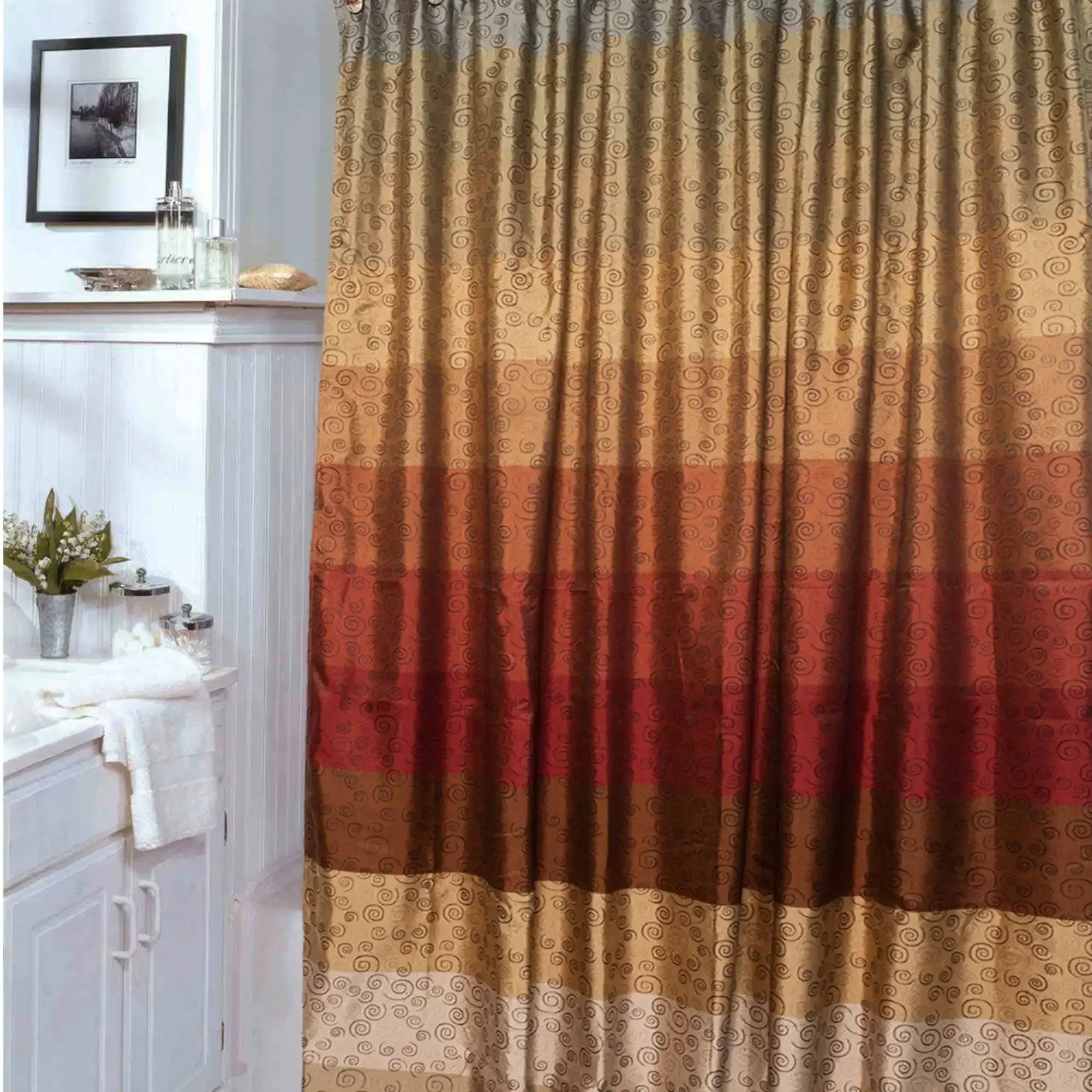 Fabric bathroom shower curtain 70 x 72 inches for modern home decor
Fabric bathroom shower curtain 70 x 72 inches for modern home decor