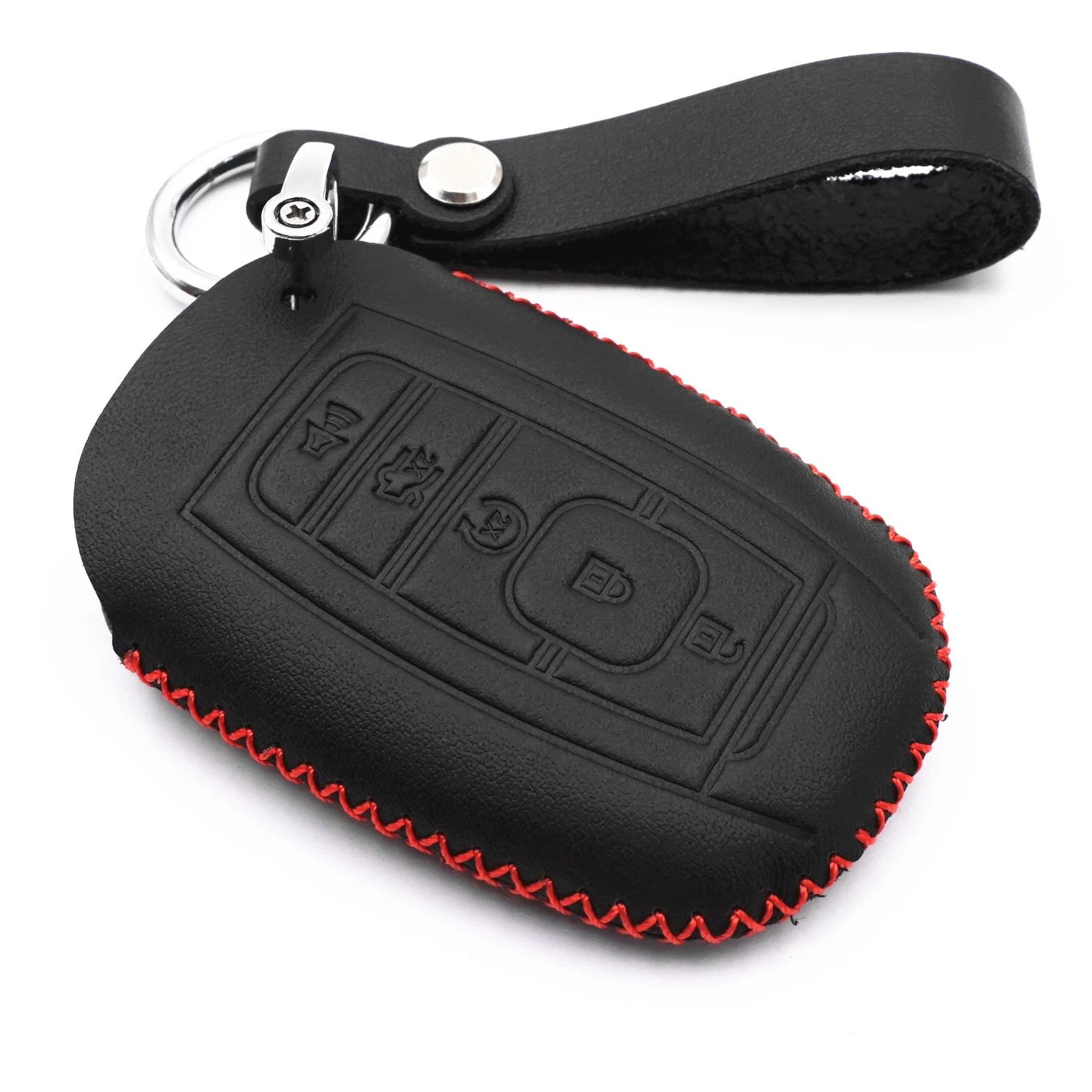 WFMJ Black Leather for Lincoln Continental MKC MKZ 2017 2018 2019 5 Buttons Remote Key Fob Case Cover
WFMJ Black Leather for Lincoln Continental MKC MKZ 2017 2018 2019 5 Buttons Remote Key Fob Case Cover