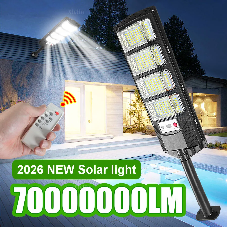 Супермощный уличный солнечный светодиодный светильник 70000000LM, 4000W/3000W/2000W, настенный, с датчиком движения, для сада и улицы
Супермощный уличный солнечный светодиодный светильник 70000000LM, 4000W/3000W/2000W, настенный, с датчиком движения, для сада и улицы