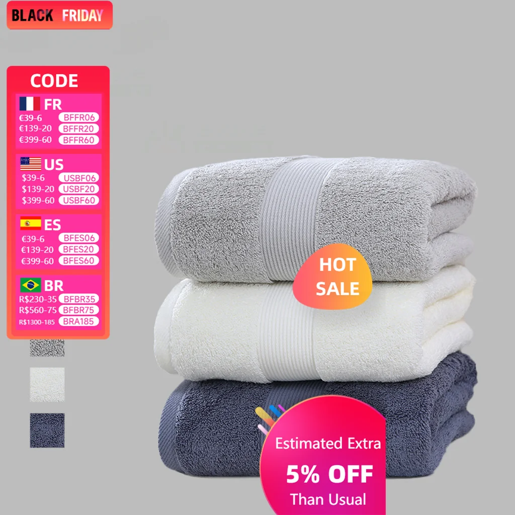 Cotton Long-staple Cotton Thickened Couple Bath Towel Household Bath Towel Beach Towel
Cotton Long-staple Cotton Thickened Couple Bath Towel Household Bath Towel Beach Towel