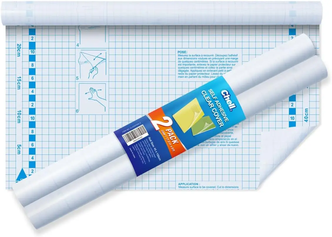 2 Pack Clear Contact Paper Roll for Books, 17.5in x 5ft Clear Self Adhesive Book Cover Paper Protector
2 Pack Clear Contact Paper Roll for Books, 17.5in x 5ft Clear Self Adhesive Book Cover Paper Protector