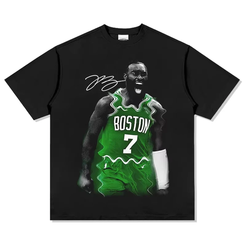 Vintage Boston Brown Cotton Printed Short Sleeve T-shirt Basketball Fan Sports Training Top Summer Men and Women Tees
Vintage Boston Brown Cotton Printed Short Sleeve T-shirt Basketball Fan Sports Training Top Summer Men and Women Tees