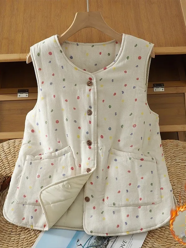 Warm Cotton Linen Tank Top Women's Winter Faion Layered Clothing Svel Coat Sle Vest Cotton 70% Linen 30% Material
Warm Cotton Linen Tank Top Women's Winter Faion Layered Clothing Svel Coat Sle Vest Cotton 70% Linen 30% Material