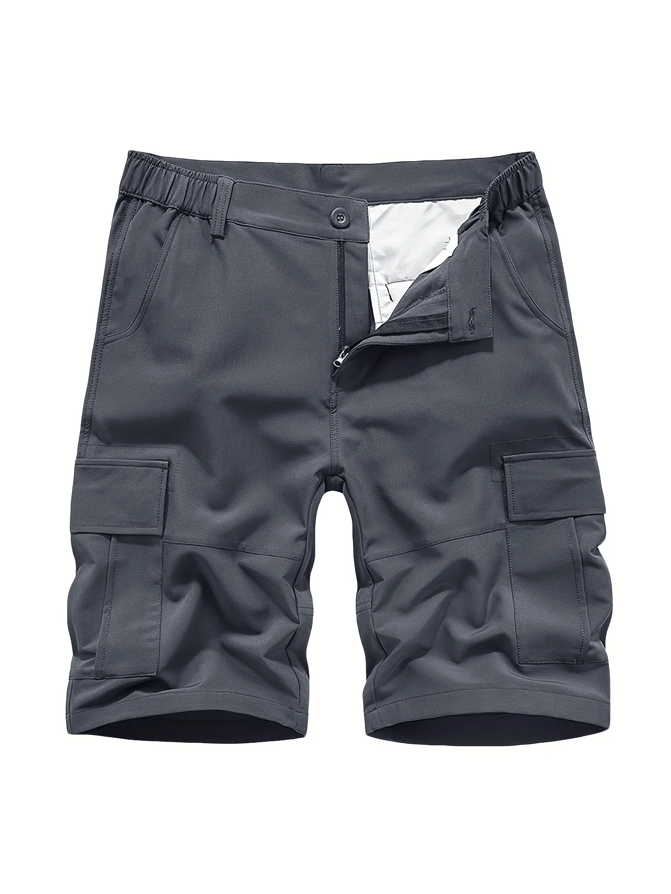 Mens Elastic Waist Casual Cargo Shorts With Multi Pockets
Mens Elastic Waist Casual Cargo Shorts With Multi Pockets
