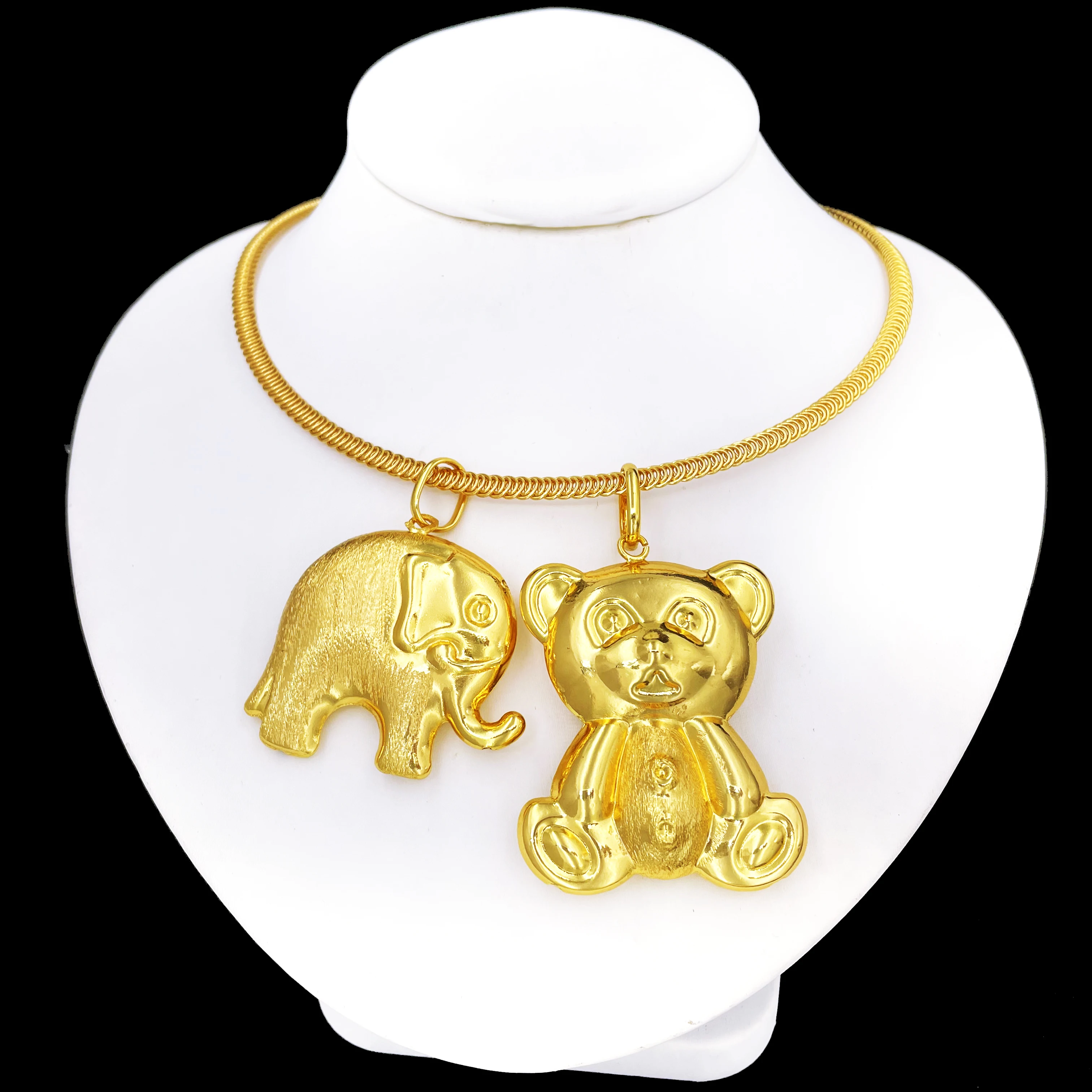 Vintage Cartoon Animals Elephant Pendant Bear Pendant Necklace Fashion 18K Gold Plated Jewelry Trending Wedding Party Gift
Vintage Cartoon Animals Elephant Pendant Bear Pendant Necklace Fashion 18K Gold Plated Jewelry Trending Wedding Party Gift