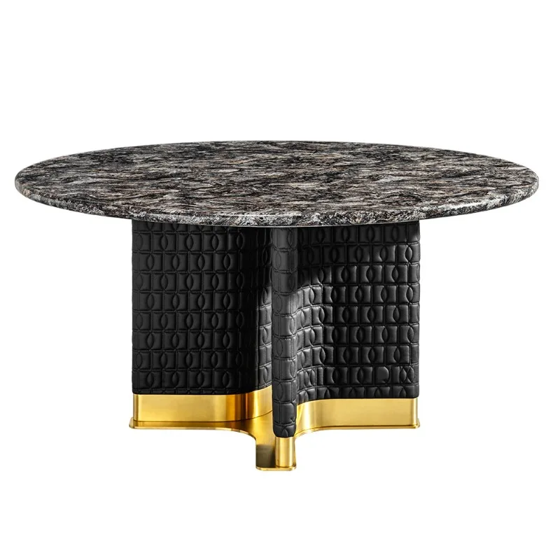 Мраморный круглый обеденный стол в итальянском стиле, роскошная мебель для столовой.
Мраморный круглый обеденный стол в итальянском стиле, роскошная мебель для столовой.