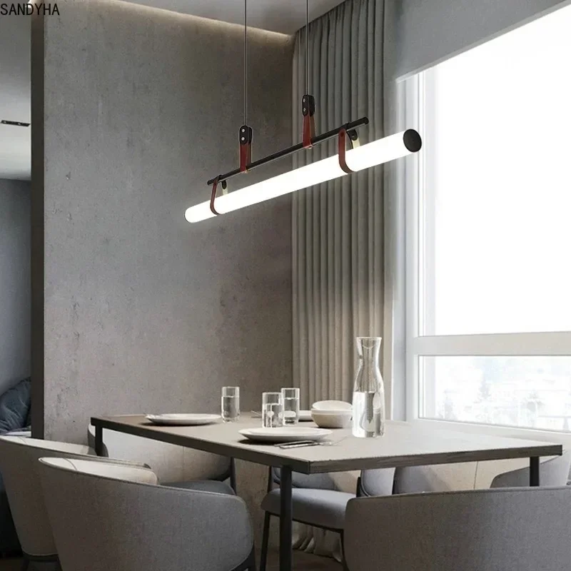 SANDYHA Nordic Leatherwear Pendant Lights Long Strip Hanging Chandelier for Living Room Dining Table Bedroom Home Decoration
SANDYHA Nordic Leatherwear Pendant Lights Long Strip Hanging Chandelier for Living Room Dining Table Bedroom Home Decoration