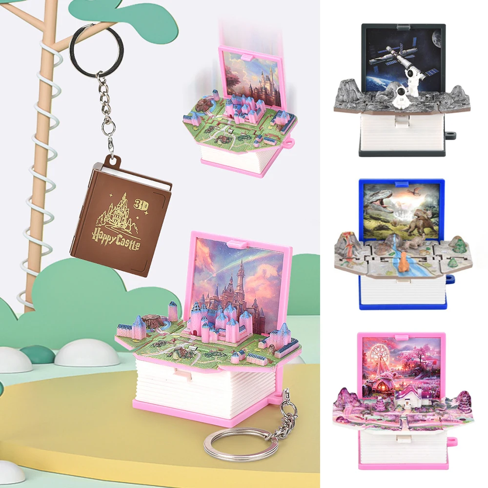 3D Mini Fold Book Keychain Children Kids Toys Anxiety Stress Relief Castle Toys Birthday Jewelry Gift Car Key Rings Key Chains
3D Mini Fold Book Keychain Children Kids Toys Anxiety Stress Relief Castle Toys Birthday Jewelry Gift Car Key Rings Key Chains